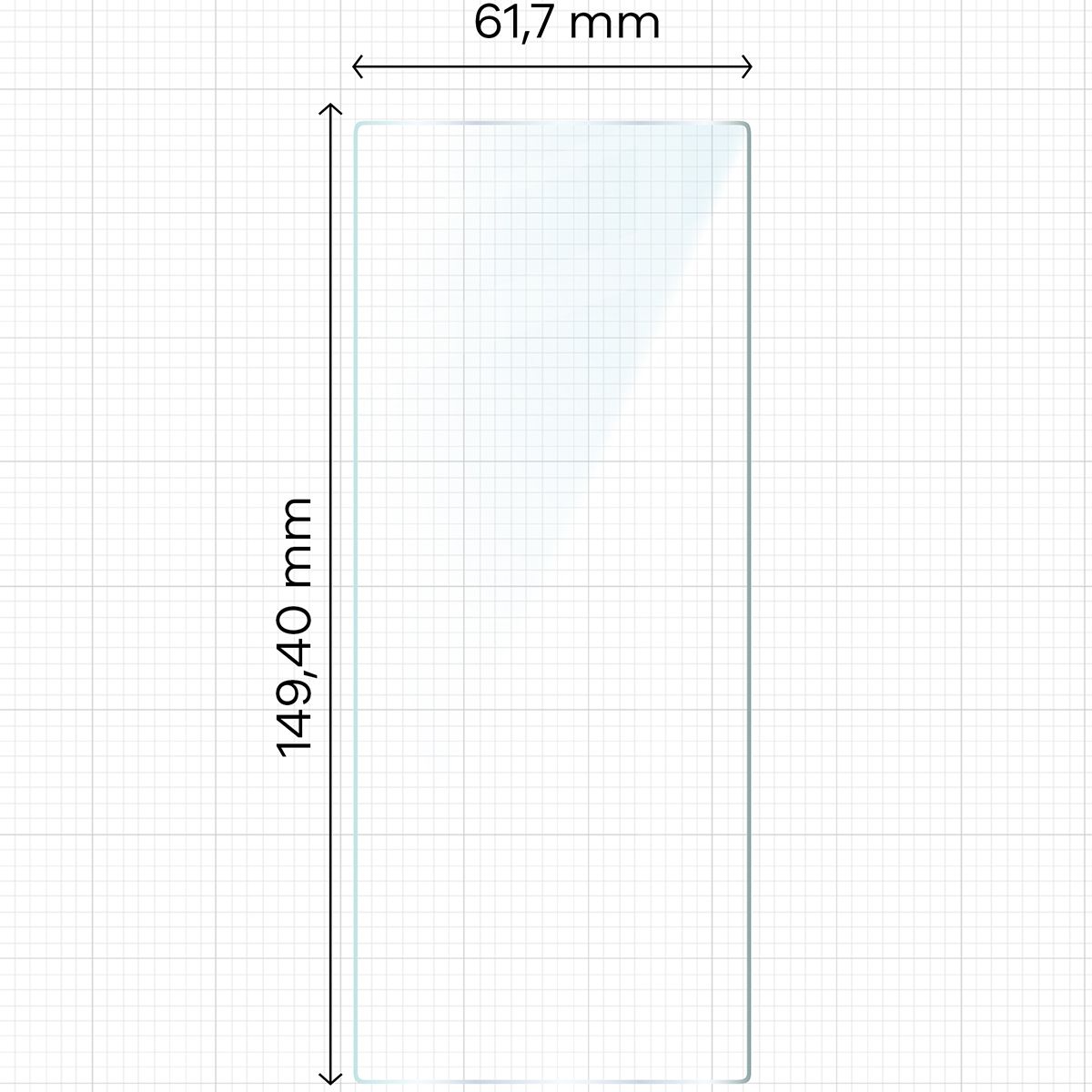 Wymiary szkła Bizon Glass Clear na miarce